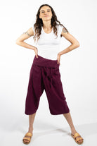 Surya Australia Short Fisherman Pants made in Nepal - Wine