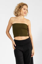 Surya Strapless Tube Top made in Nepal - Green