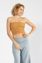 Surya Strapless Tube Top made in Nepal - Clay