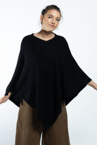 Surya Australia Ethical Cashmere Poncho made in Nepal - Black