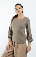 Surya The Label Ethical Organic Cotton 'Zoé' Top made in Nepal - Sage