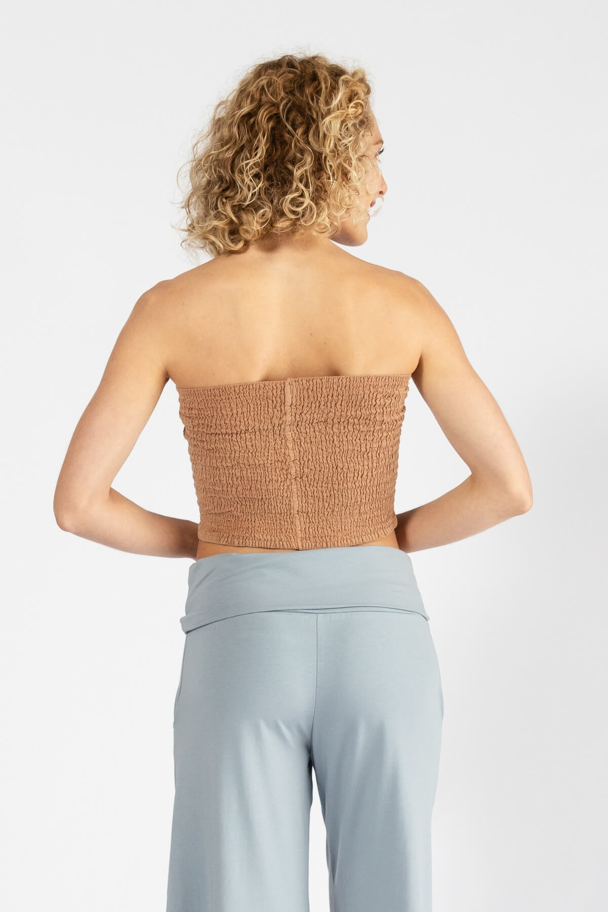 Surya Strapless Tube Top made in Nepal - Sand