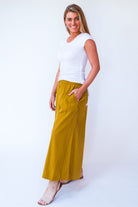 Surya Australia Ethical Cotton Palazzo Pants from Nepal - Mustard