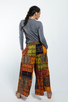 Surya Australia Ethical Cotton Palazzo Patch 'Asher' Pants made in Nepal - Turmeric