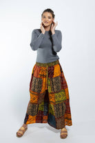 Surya Australia Ethical Cotton Palazzo Patch 'Asher' Pants made in Nepal - Turmeric