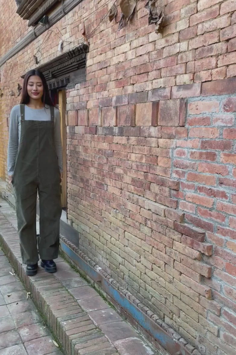 Surya Ethical Corduroy Overalls Dungarees from Nepal - video