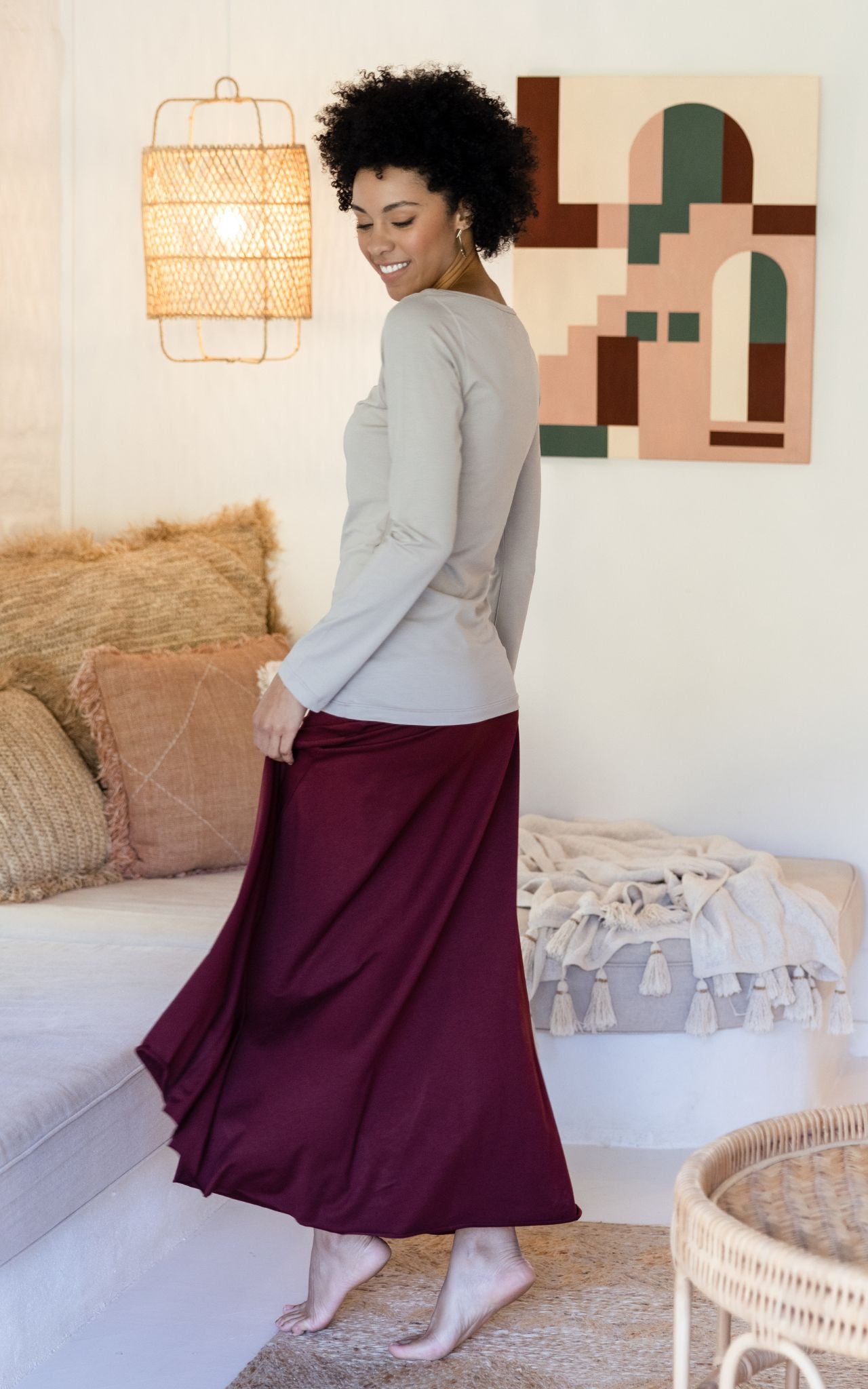 Burgundy skirt outlet australia